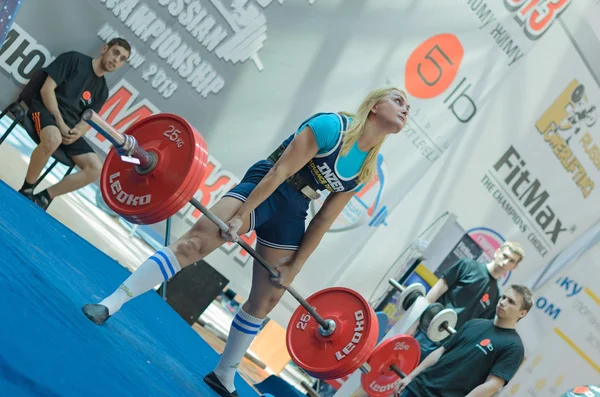 Campeonato da Rússia em powerlifting em Moscou . — Fotografia de Stock