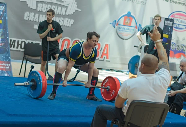 Championship of Russia on powerlifting in Moscow. — Stock Photo, Image