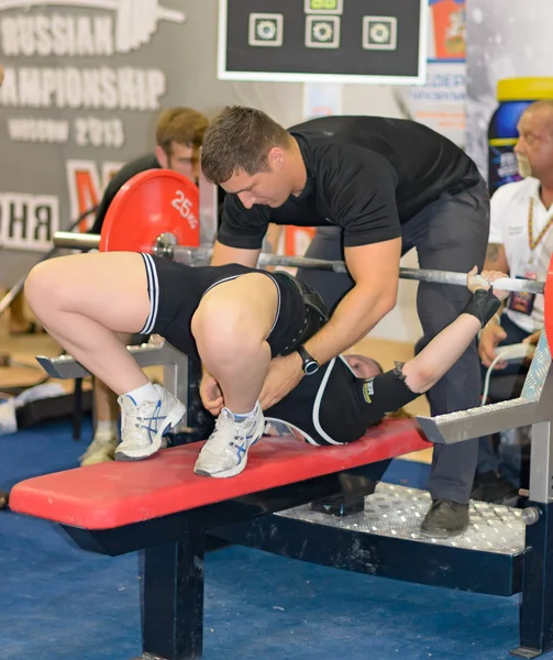 Campeonato de Rusia de levantamiento de pesas en Moscú . — Foto de Stock