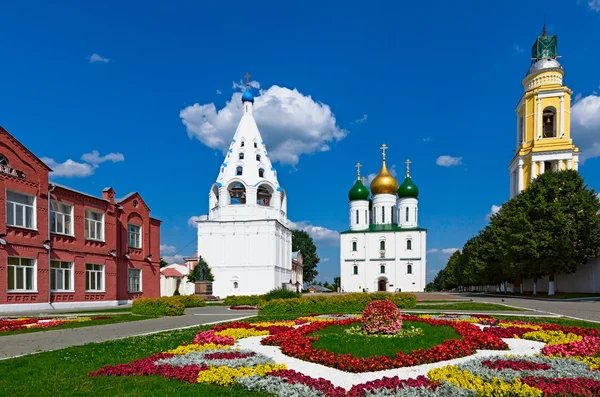 Architectuur van het kremlin kolomna, stad van kolomna, Rusland. Stockafbeelding