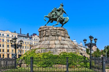anıt bogdan khmelnitsky, kiev, Ukrayna.