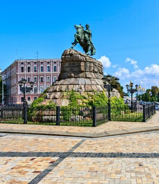 anıt bogdan khmelnitsky, kiev, Ukrayna.