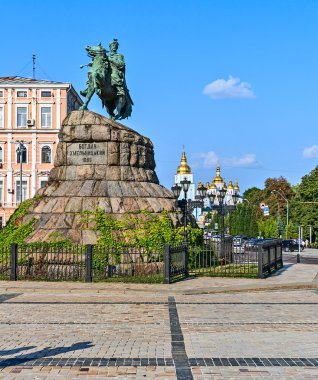 anıt bogdan khmelnitsky, kiev, Ukrayna.