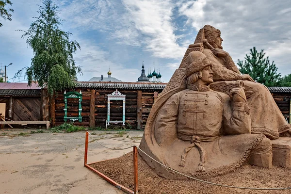 Rzeźby piasku w rostov veliky. — Zdjęcie stockowe