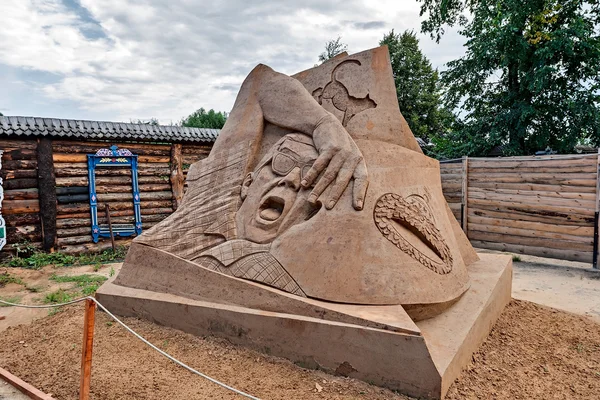 Sand sculptures in Rostov Veliky. — Stock Photo, Image