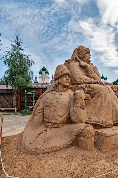 Sand sculptures in Rostov Veliky. — Stock Photo, Image