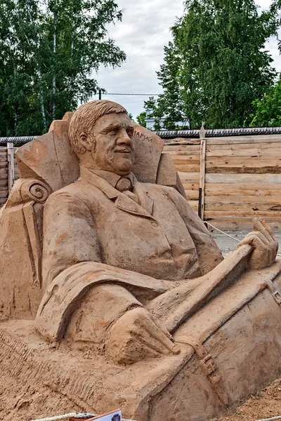 Sand sculptures in Rostov Veliky. — Stock Photo, Image