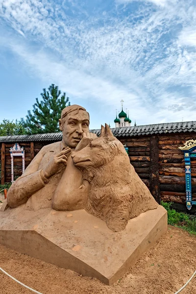 Zand sculpturen in rostov Veliki. — Stockfoto