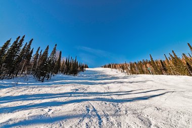 Ski resort sheregesh, kemerovo bölgesi, Rusya Federasyonu.