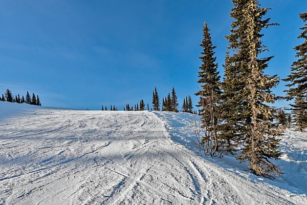 Skigebiet scheregesch, kemerowo region, russland. — Stockfoto