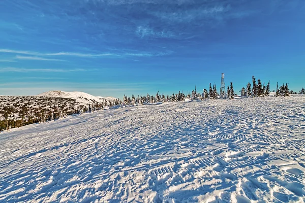 Ski resort sheregesh, regionu kemerovo, Rusko. — Stock fotografie