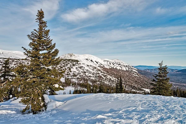 Ski resort sheregesh, kemerovo region, Ryssland. — Stockfoto