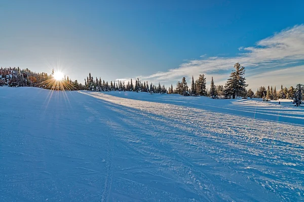 Ski resort Sheregesh, Kemerovo region, Russia. — Stock Photo, Image