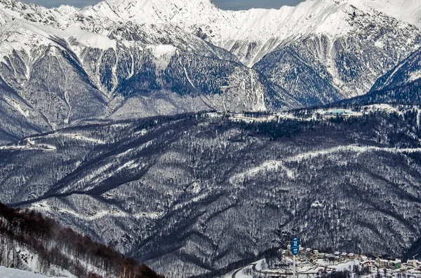 オリンピック スキー トレイル ローザ クトール. — ストック写真