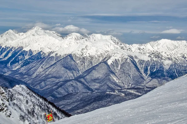 Ολυμπιακό σκι trail rosa khutor. — Φωτογραφία Αρχείου