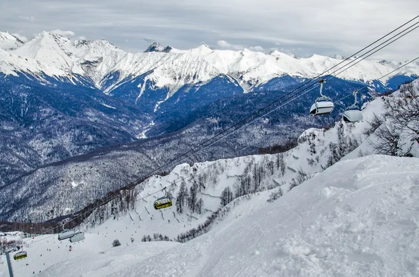 Olympische Skipiste rosa khutor. — Stockfoto