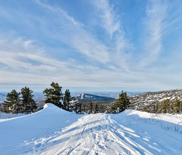 Ski resort Sheregesh, Kemerovo region, Russia. — Stock Photo, Image