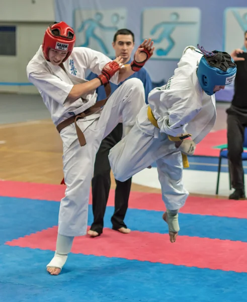 Kyokushinkai karate rekabet. — Stok fotoğraf