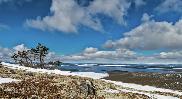 Chaîne Montagnes Khibiny Kirovsk Région Mourmansk Russie — Photo