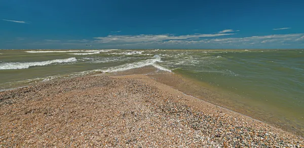 Doljanskaya spucke in dolzhanka, krasnodar region, russland. Stockbild