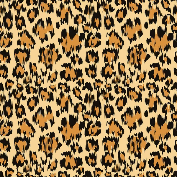 Seamless Pattern Leopard Pattern Animal Fur Leopard Spotted Skin Texture — Archivo Imágenes Vectoriales