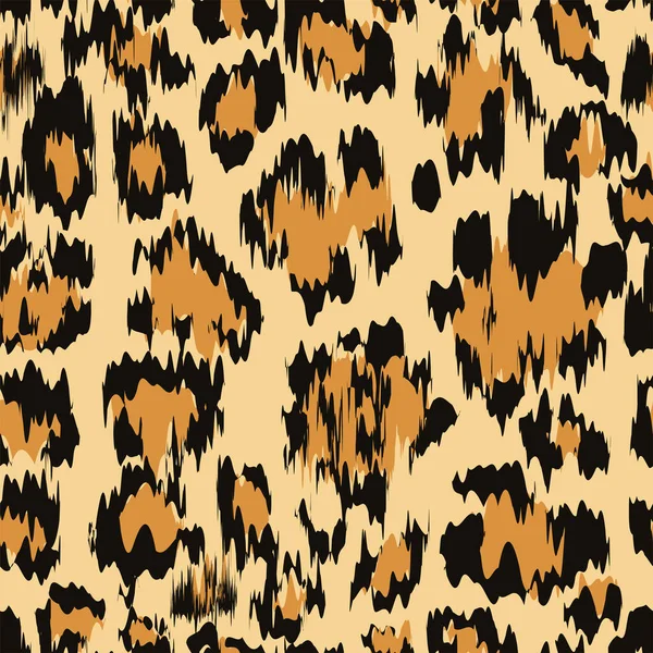 Seamless Pattern Leopard Pattern Animal Fur Leopard Spotted Skin Texture — Stock Vector