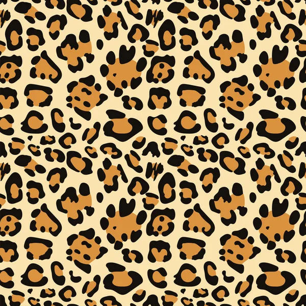 Seamless Pattern Leopard Pattern Animal Fur Leopard Spotted Skin Texture — стоковый вектор