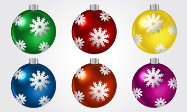 Noel topları set vektör