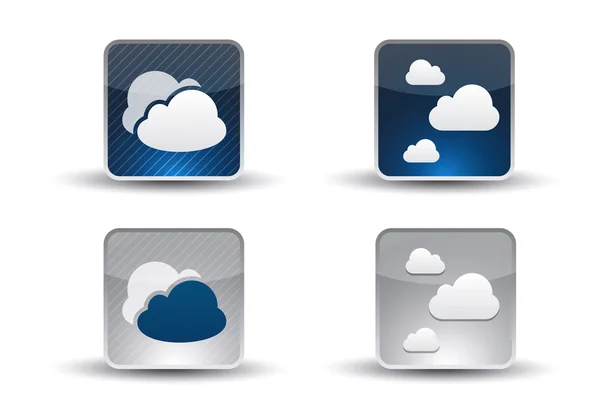 Cloud Computing Icon Set — Stock Vector