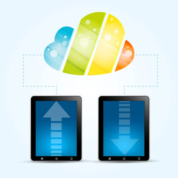 Concept de service Cloud Computing — Image vectorielle