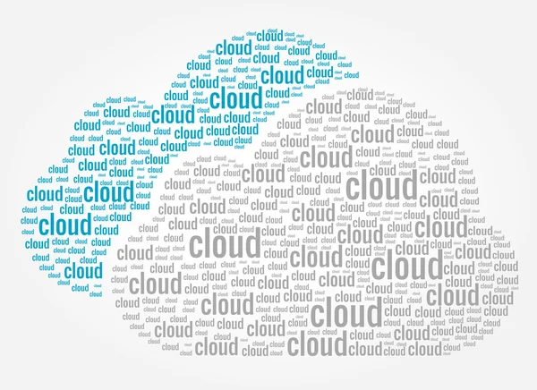 Le cloud computing concept de mots — Image vectorielle