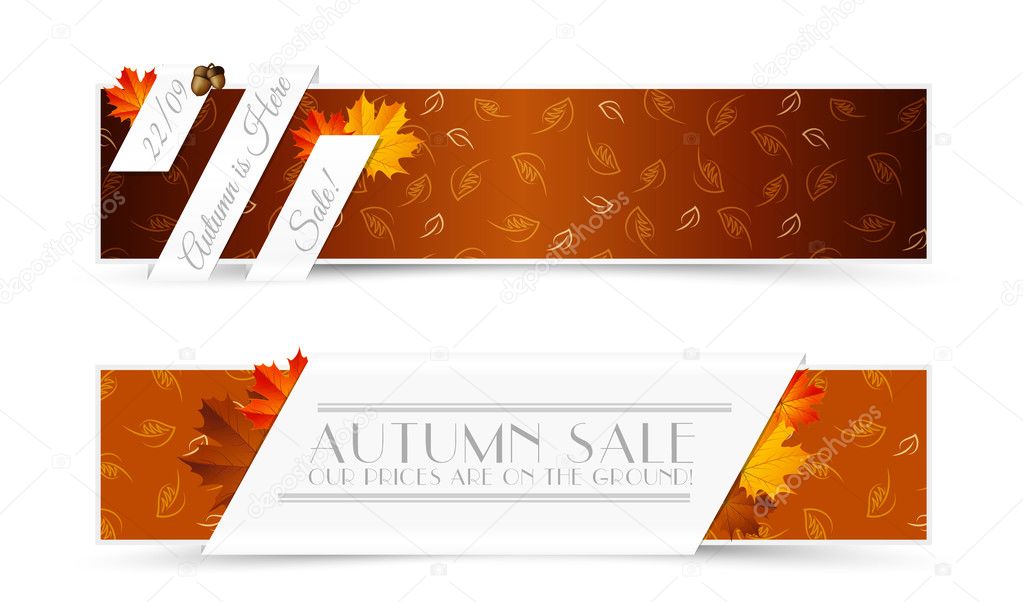 Set of Autumn Banners