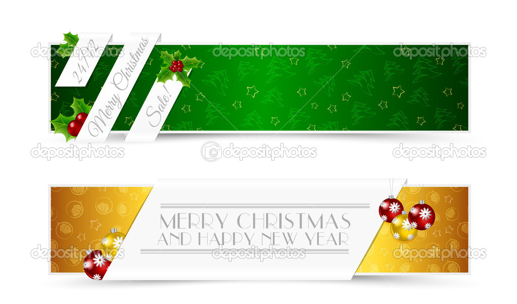 Set of Christmas Banners