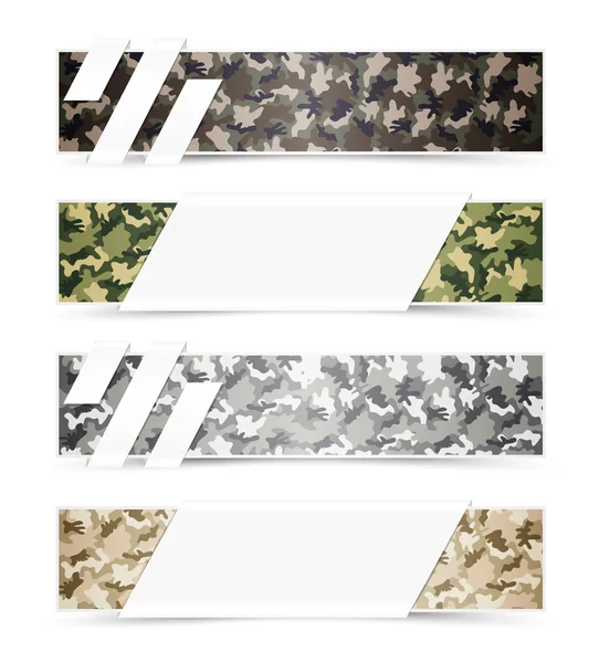 Camouflage Web Banners — Stock Vector