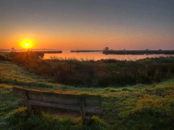 Lever du soleil zuidlaardermeer — Photo
