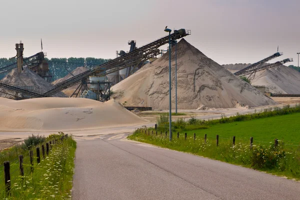 Zand mijnbouw site — Stockfoto