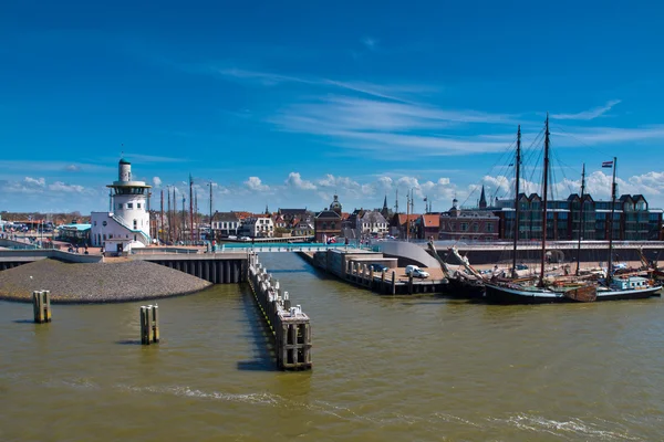 Nederlandse haven op de Waddenzee — Stockfoto