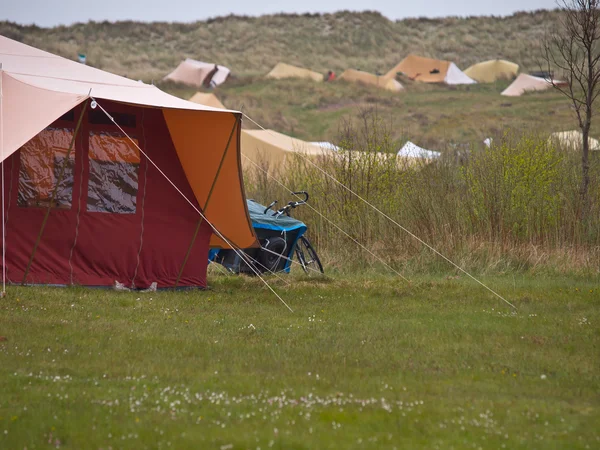 Kamperen op de wadden — Fotografia de Stock