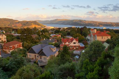 gün batımı sırasında Dunedin