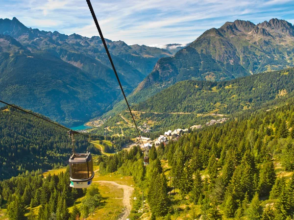 Teleferik Fransız alps — Stok fotoğraf