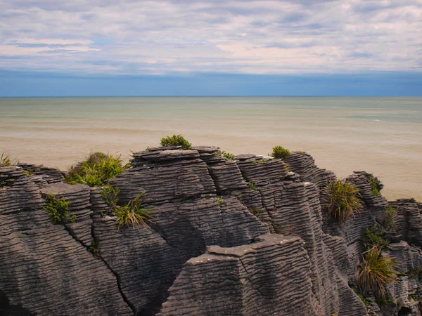 Sedimentární horniny Nový Zéland — Stock fotografie