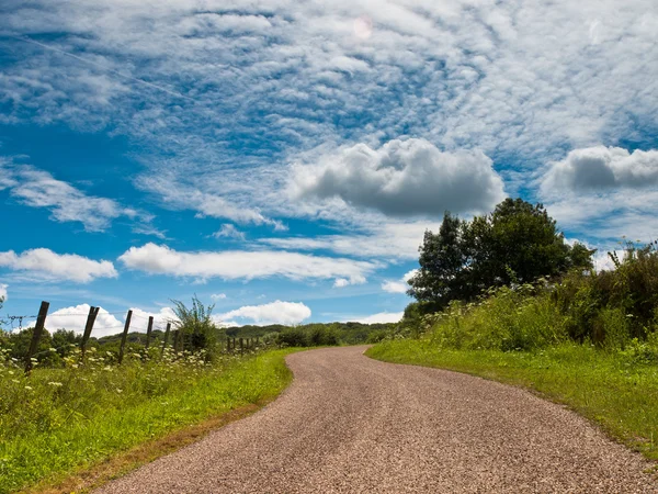 Carretera de campo sinuosa — Foto de Stock