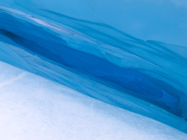 Blue ice hole