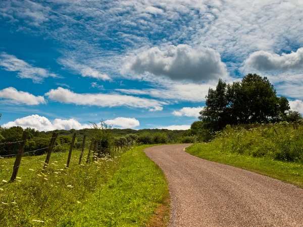 Landweg met bochten — Stockfoto