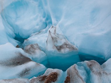 blue Ice bir buzulun üzerinde detay