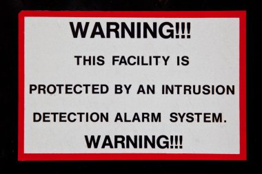 tesis alarm sistemi işareti