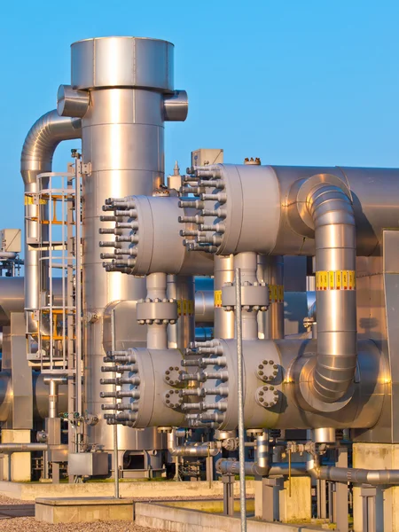 Part of a modern natural gas processing plant — Stock Photo, Image