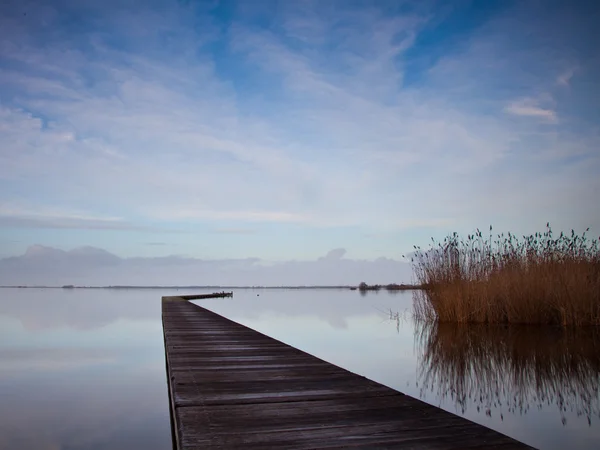 Pier Zuidlaardermeer — Stockfoto