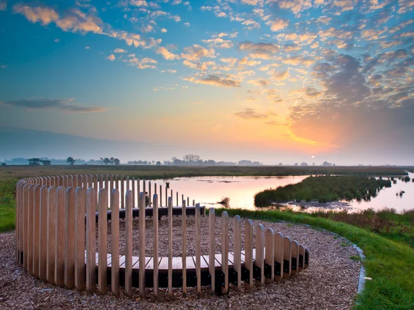 Sunset Seat overseeing Marsh Plain — Stock Photo, Image