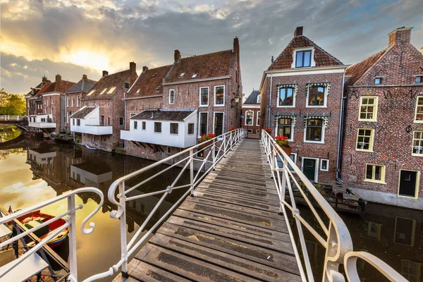 Famous Medieval Hanging Kitchens Damsterdiep Historic Town Appingedam Spectacular Sky — Stok fotoğraf